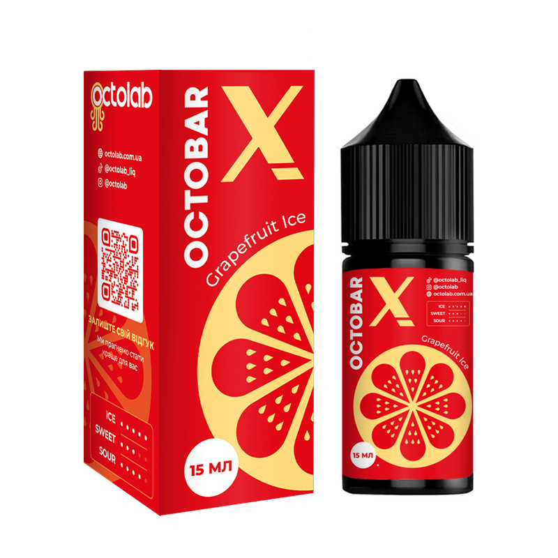 OCTOBAR X 30 мл Grapefruit Ice — рідина для вейпа OCTOBAR