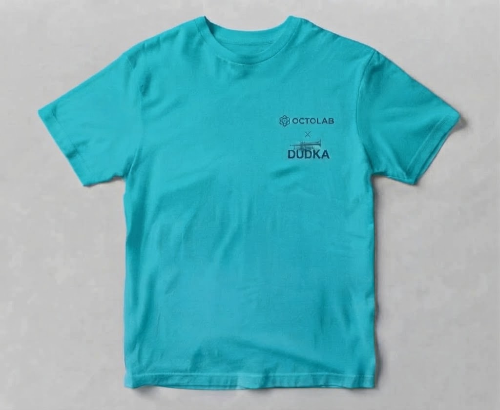 Футболка DUDKA x OCTOLAB Turquoise (Бірюзова) — комплектуючі для вейпа DUDKA