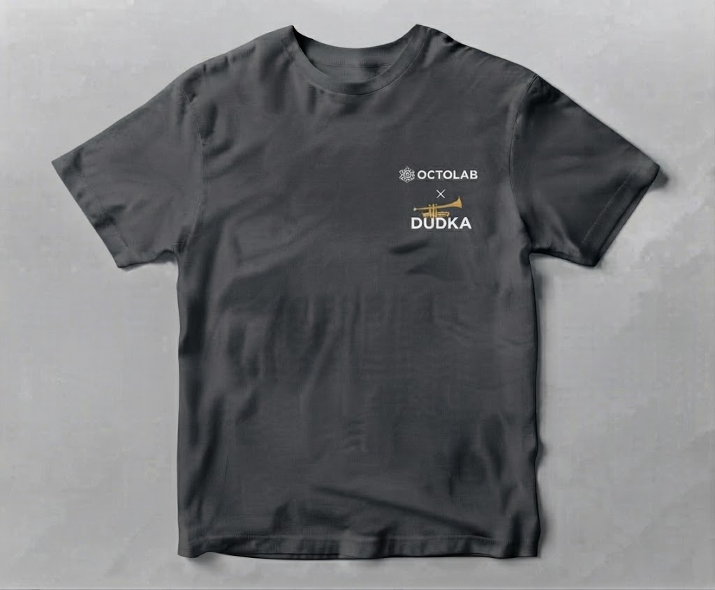 Футболка DUDKA x OCTOLAB Graphite (Графітова) — комплектуючі для вейпа DUDKA