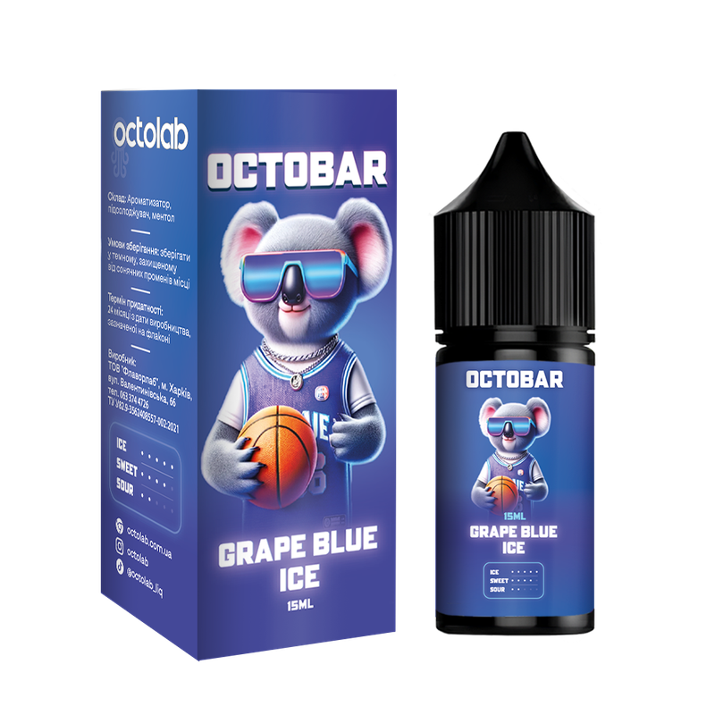 OCTOBAR NFT 30 мл Grape Blue Ice — рідина для вейпа OCTOBAR