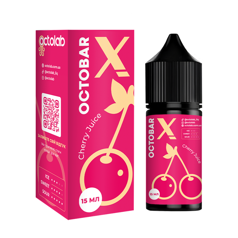 OCTOBAR X 30 мл Cherry Juice — рідина для вейпа OCTOBAR