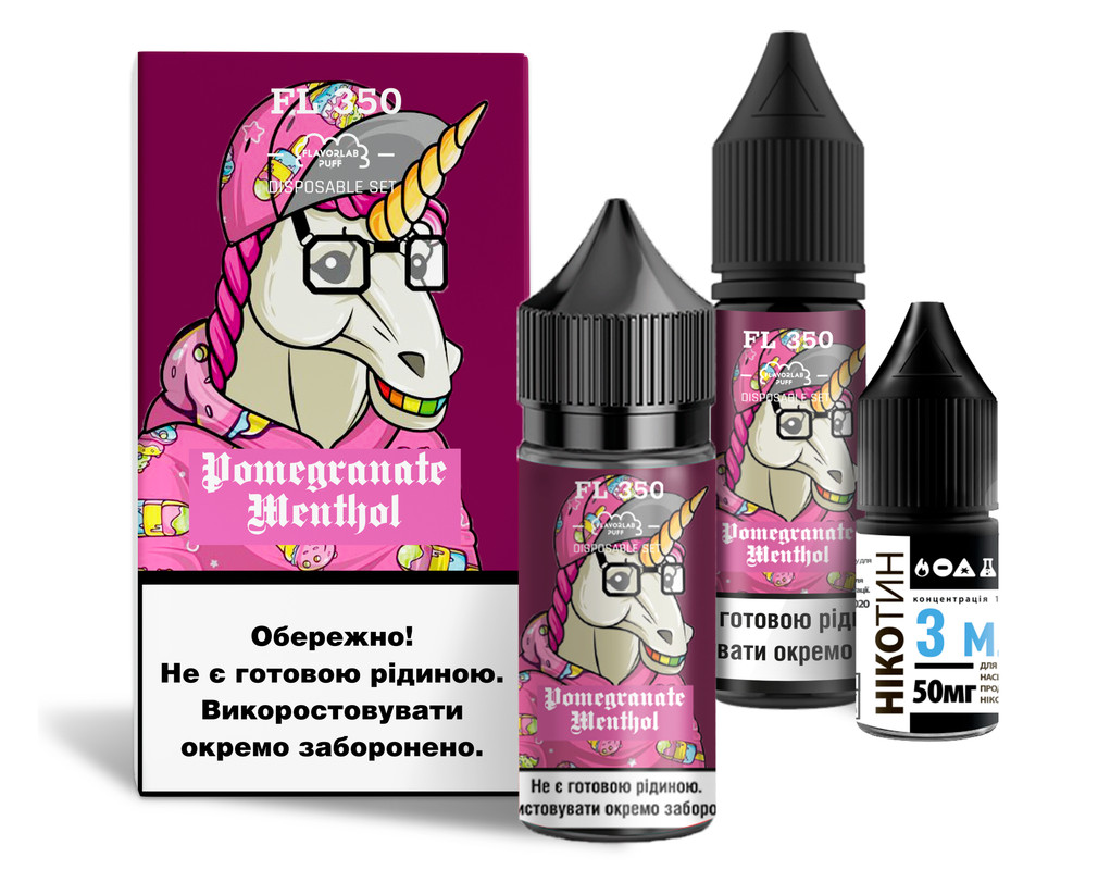 FLAVORLAB FL350 30 мл Pomegranate menthol / Гранат ментол — рідина для вейпа FLAVORLAB
