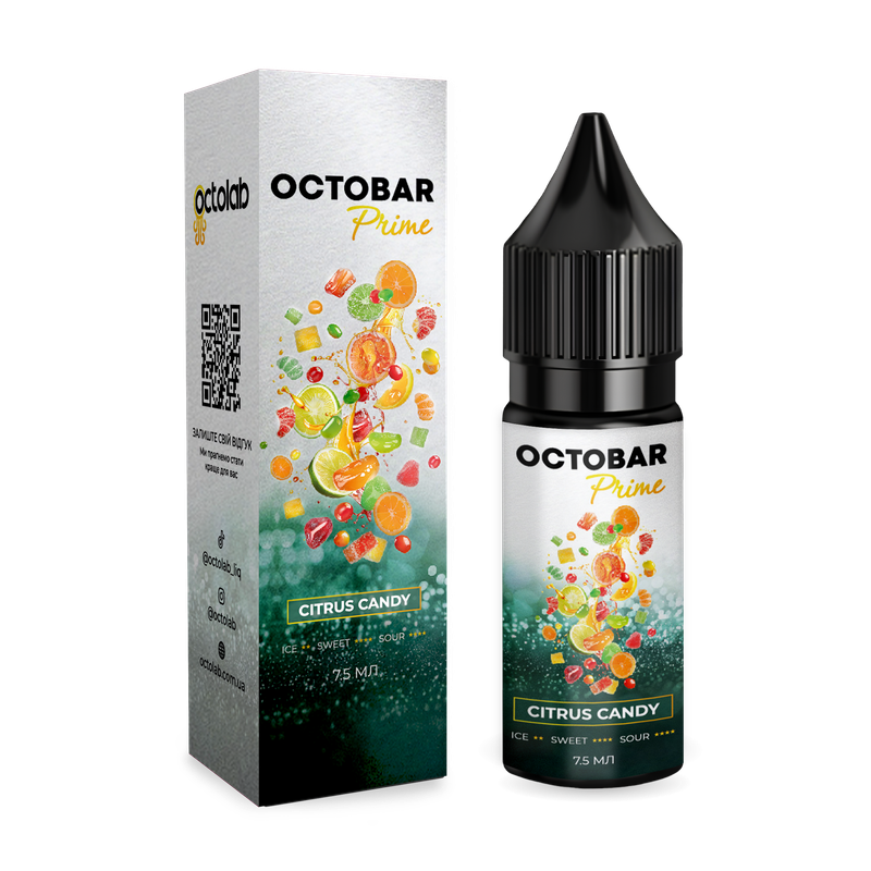 OCTOBAR PRIME15 мл Citrus Candy — рідина для вейпа OCTOBAR