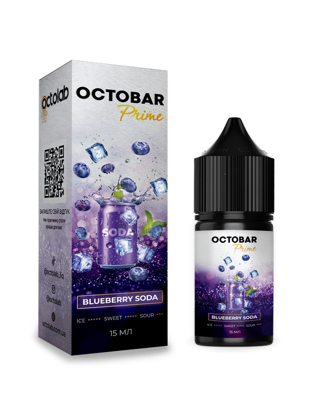 OCTOBAR PRIME 30 мл Blueberry Soda — рідина для вейпа OCTOBAR