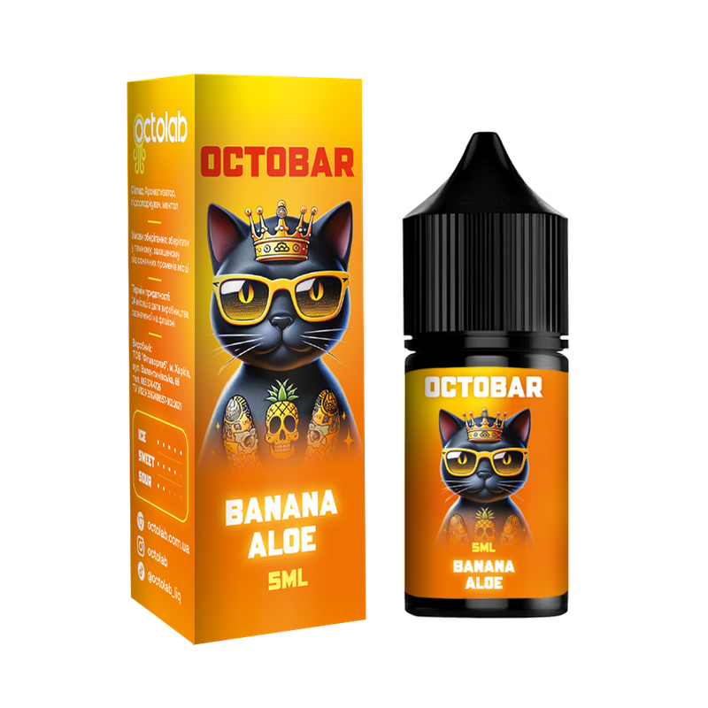 OCTOBAR NFT 10 мл Banana Aloe — рідина для вейпа OCTOBAR