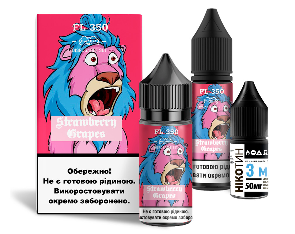 FLAVORLAB FL350 30 мл Strawberry Grapes / Полуниця виноград — рідина для вейпа FLAVORLAB