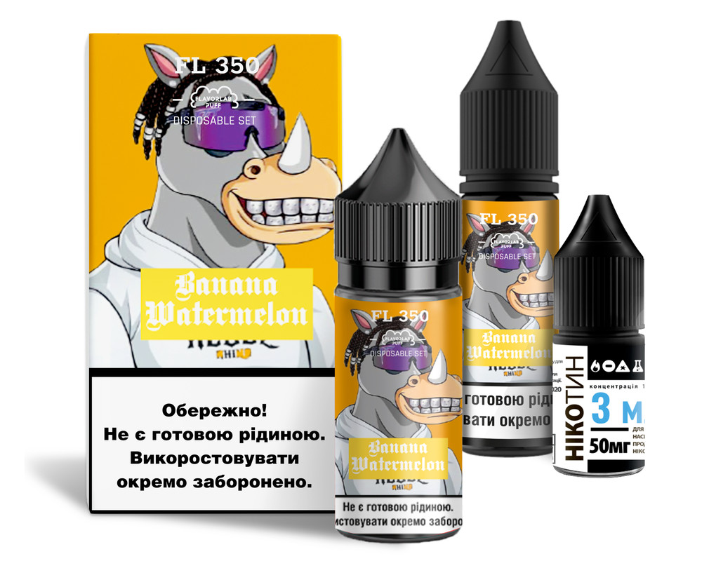 FLAVORLAB FL350 30 мл Banana Watermelon / Банан кавун — рідина для вейпа FLAVORLAB
