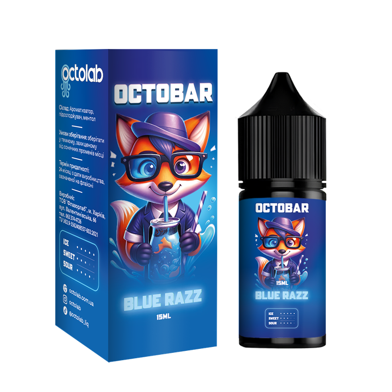 OCTOBAR NFT 30 мл Blue Razz — рідина для вейпа OCTOBAR