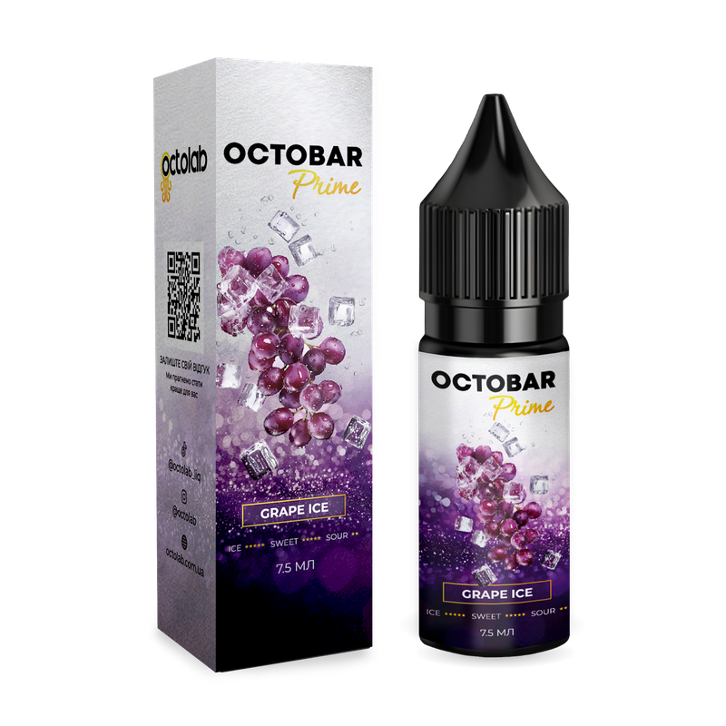 OCTOBAR PRIME15 мл Grape Ice — рідина для вейпа OCTOBAR