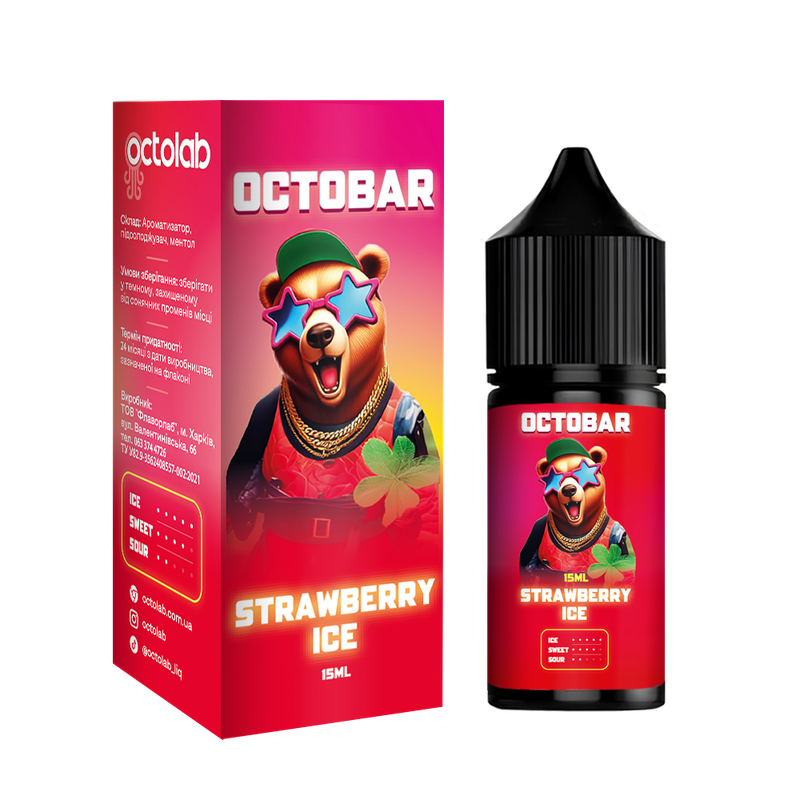 OCTOBAR NFT 30 мл Strawberry Ice — рідина для вейпа OCTOBAR