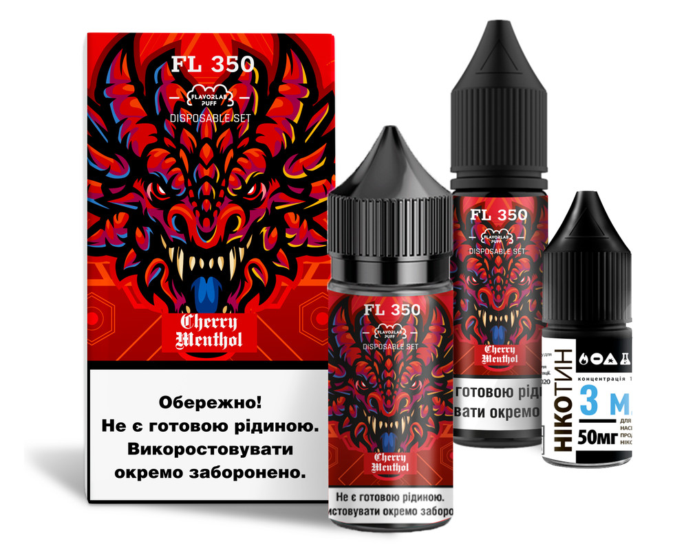 FLAVORLAB FL350 30 мл Cherry Menthol / Вишня ментол — рідина для вейпа FLAVORLAB