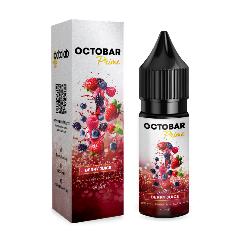 OCTOBAR PRIME15 мл Berry Juice — рідина для вейпа OCTOBAR
