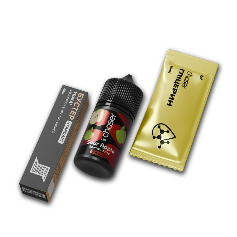 CHASER LUX 30 мл SOUR APPLE — рідина для вейпа CHASER