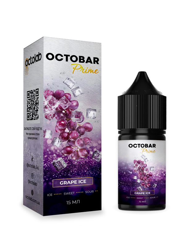 OCTOBAR PRIME 30 мл Grape Ice — рідина для вейпа OCTOBAR