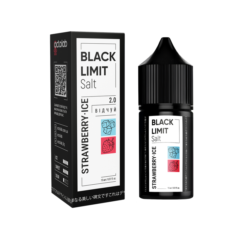 OCTOBAR BLACK LIMIT 30 мл Strawberry Ice — рідина для вейпа OCTOBAR