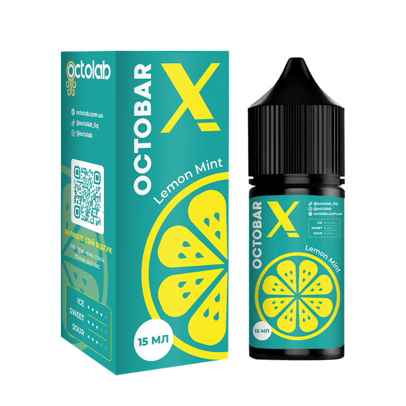 OCTOBAR X 30 мл Lemon Mint — рідина для вейпа OCTOBAR