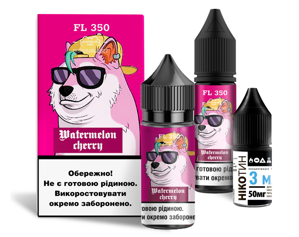FLAVORLAB FL350 30 мл Watermelon cherry / Кавун вишня — рідина для вейпа FLAVORLAB