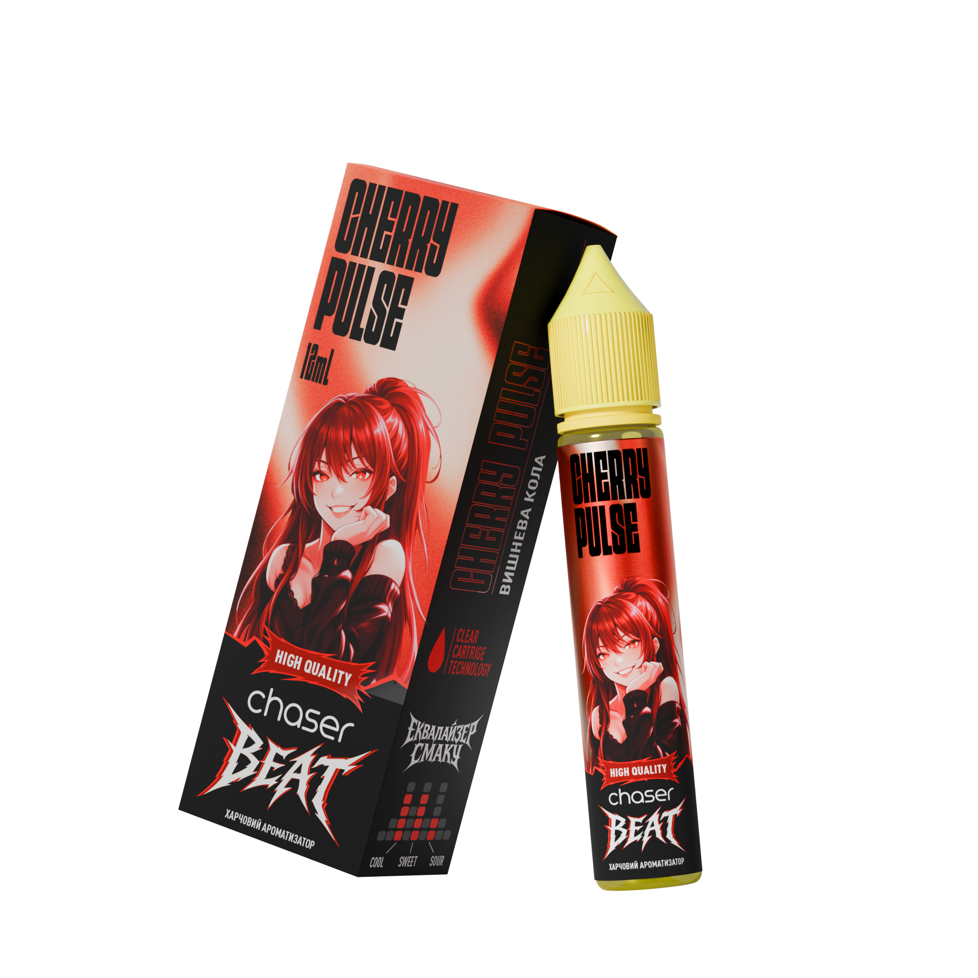 CHASER BEAT 30 мл CHERRY PULSE / Вишня — рідина для вейпа CHASER
