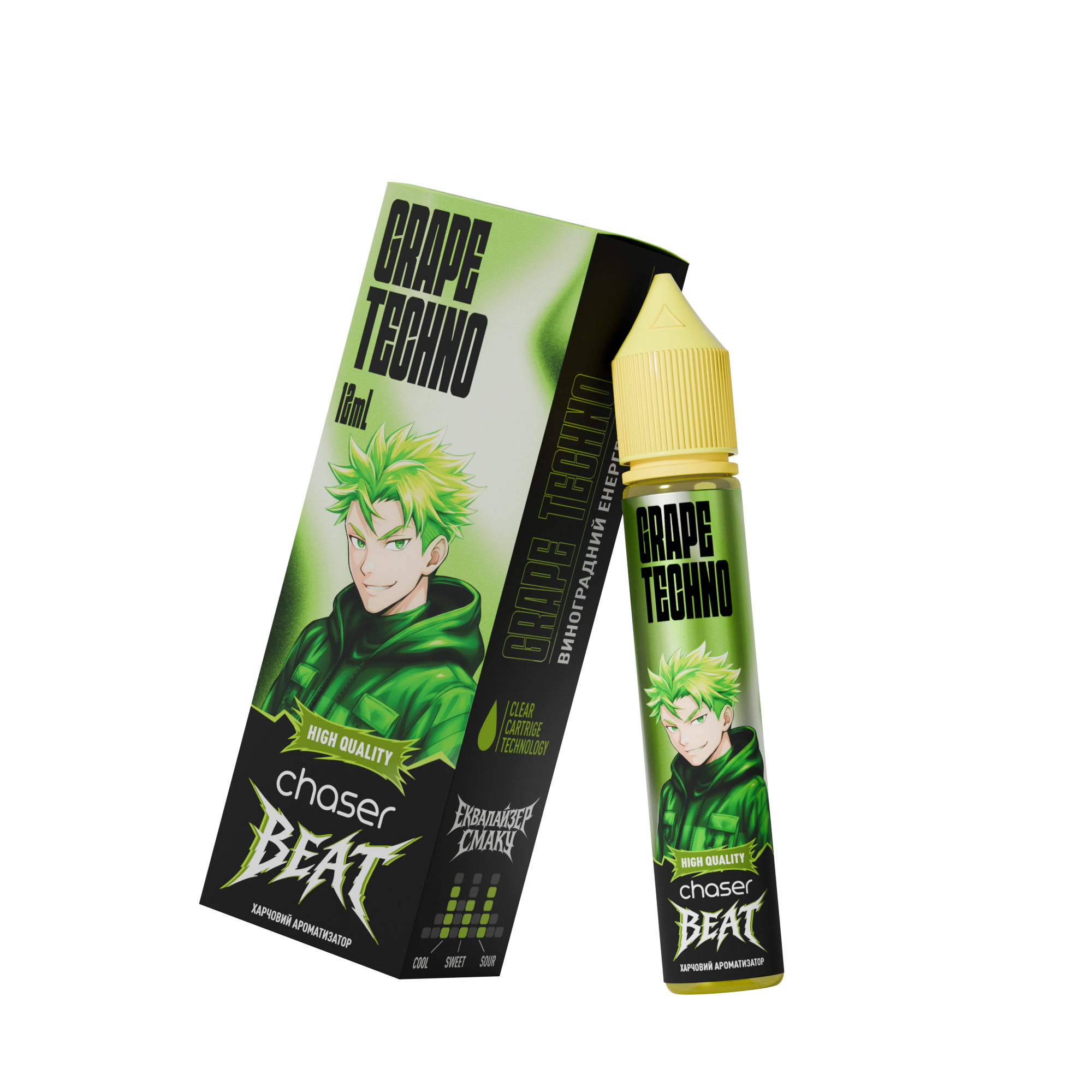 CHASER BEAT 30 мл GRAPE TECHNO / Виноград — рідина для вейпа CHASER