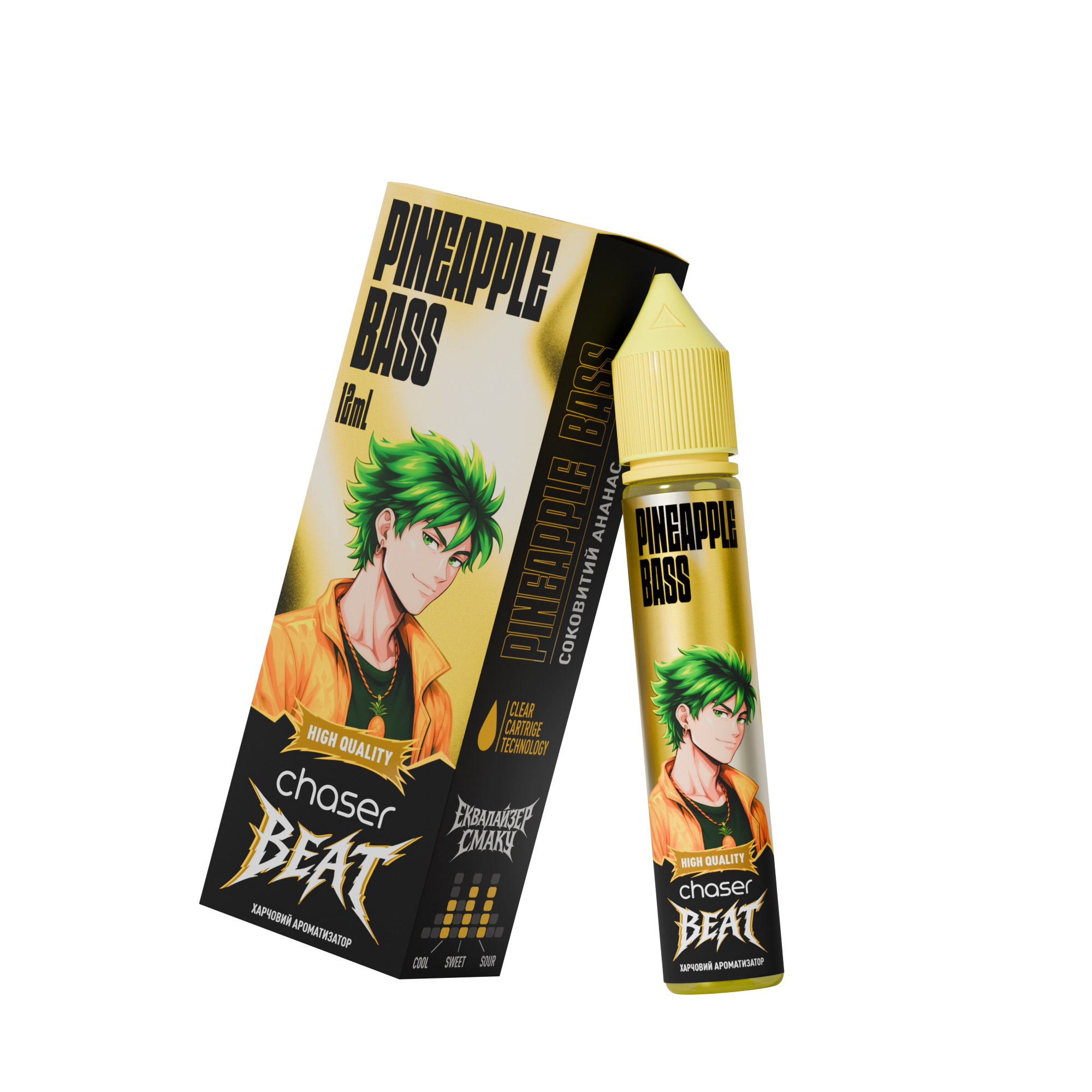 CHASER BEAT 30 мл PINEAPPLE BASS / Ананас — рідина для вейпа CHASER