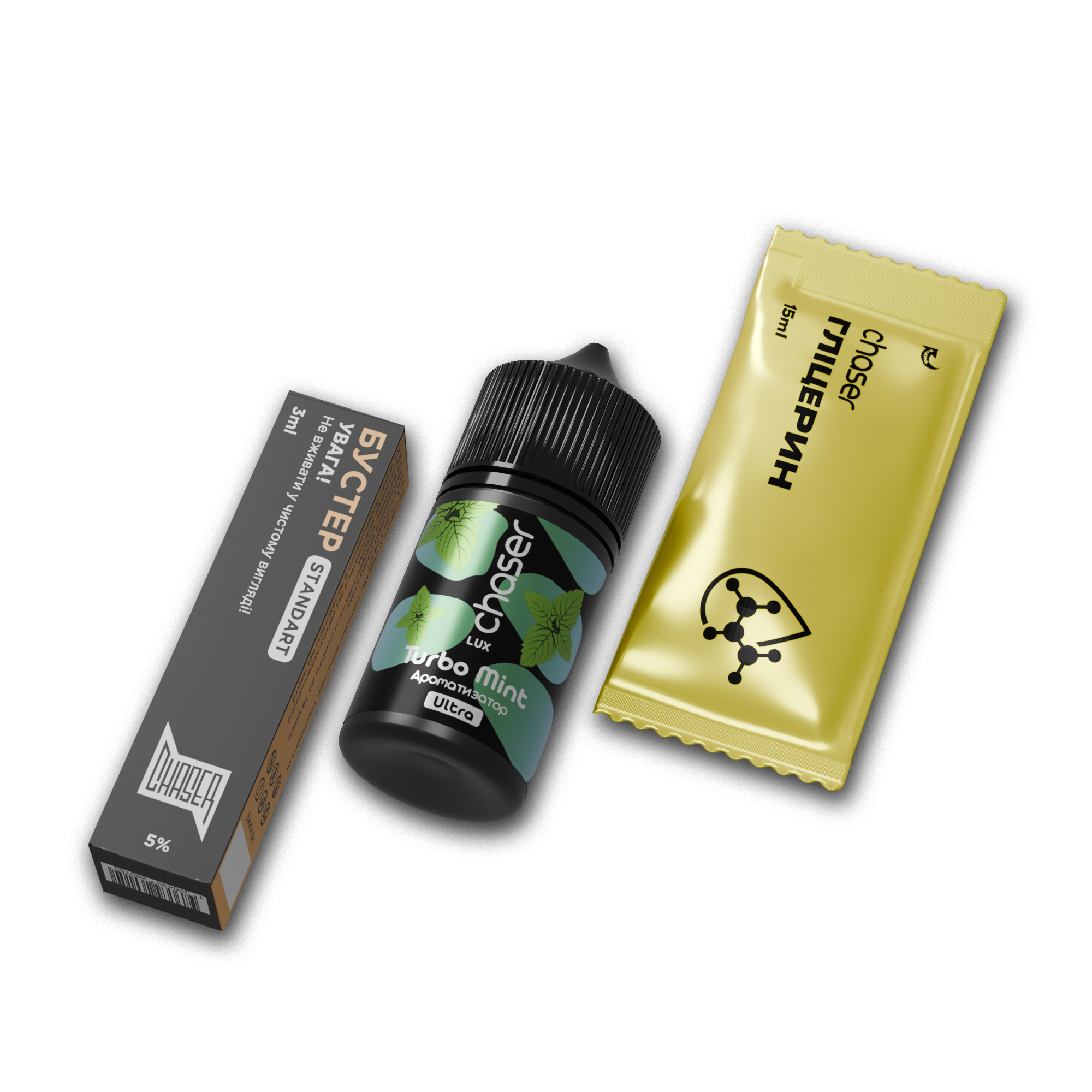CHASER LUX 30 мл TURBO MINT — рідина для вейпа CHASER