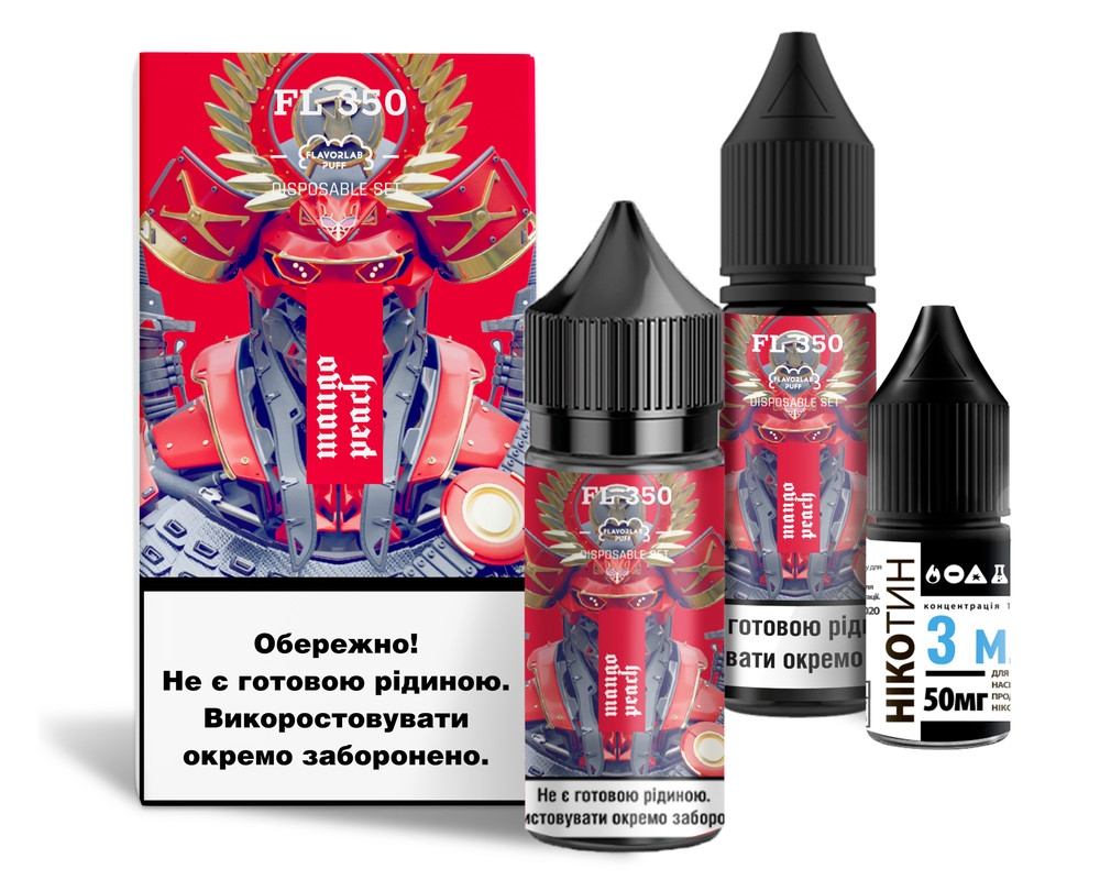 FLAVORLAB FL350 30 мл Mango peach / Манго персик — рідина для вейпа FLAVORLAB