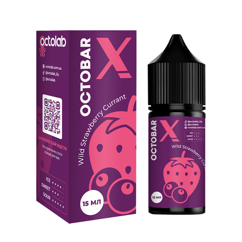 OCTOBAR X 30 мл Wild Strawberry Currant — рідина для вейпа OCTOBAR