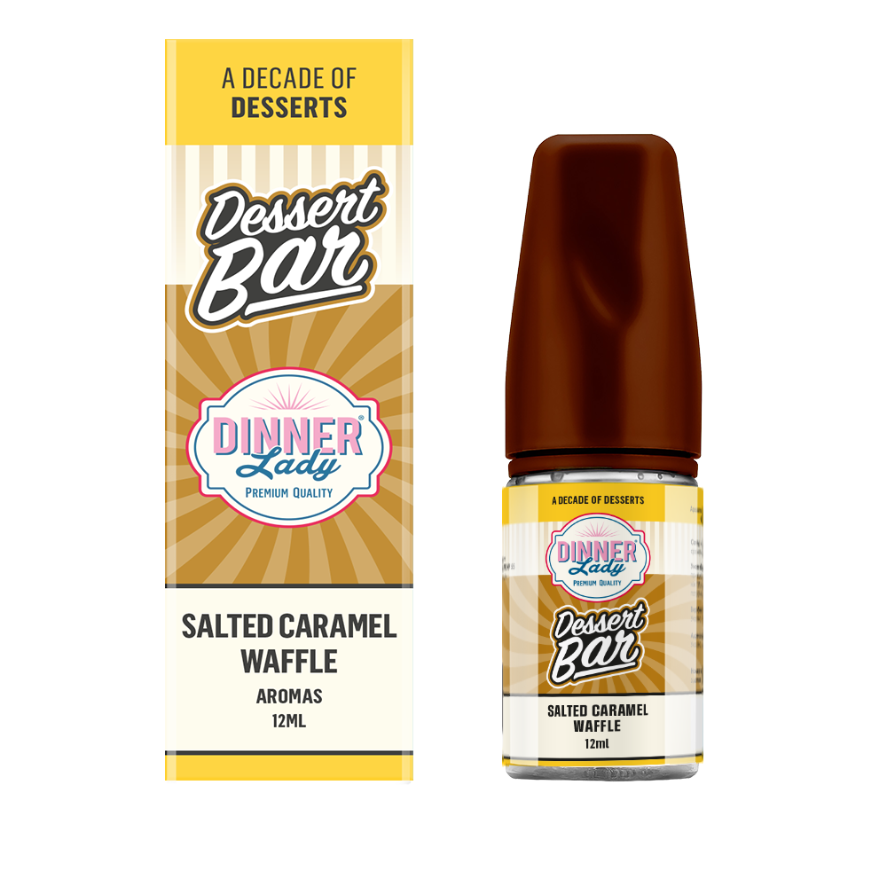 DINNER LADY Dessert Bar 30 мл Salted Caramel Waffle / Солона карамель вафля — рідина для вейпа DINNER LADY