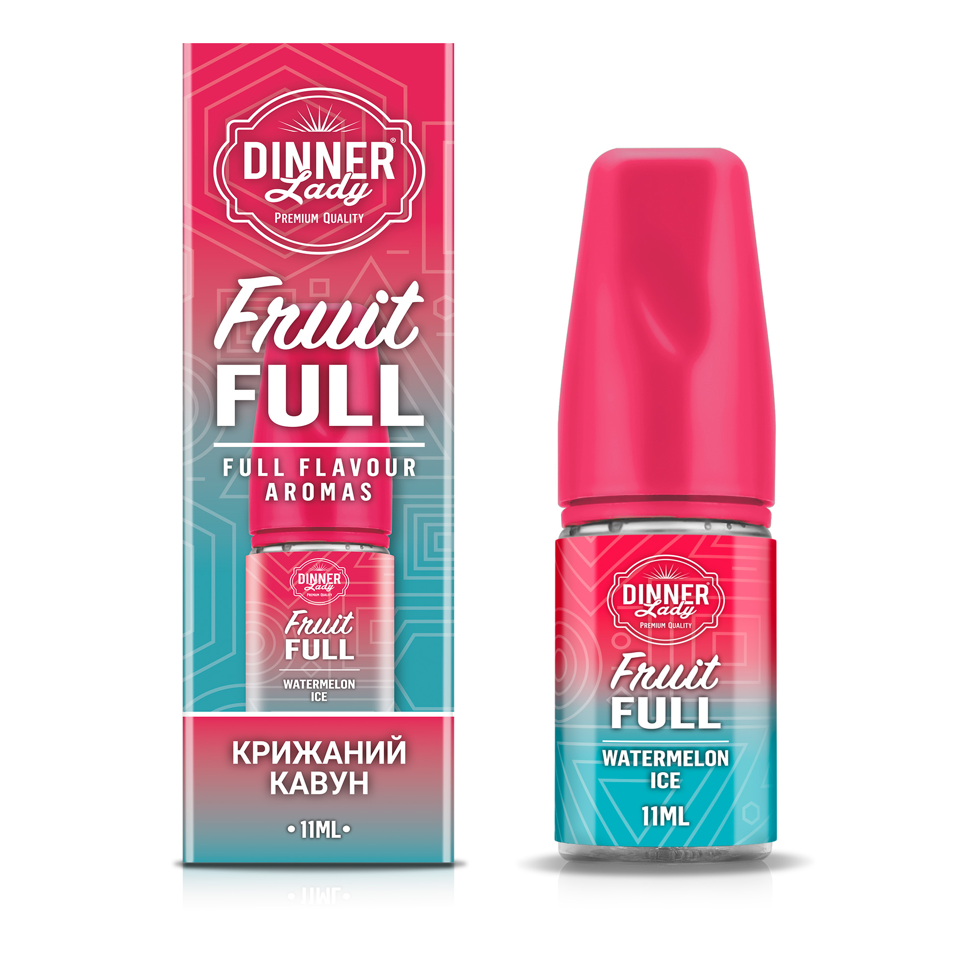 DINNER LADY Fruit Full 30 мл Watermelon Ice / Кавун крижаний — рідина для вейпа DINNER LADY