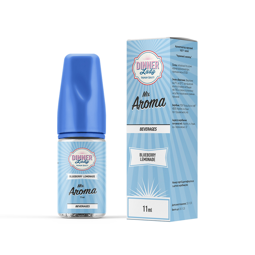 DINNER LADY Mix Aroma 30 мл Blueberry Lemonade / Чорниця лимонад — рідина для вейпа DINNER LADY