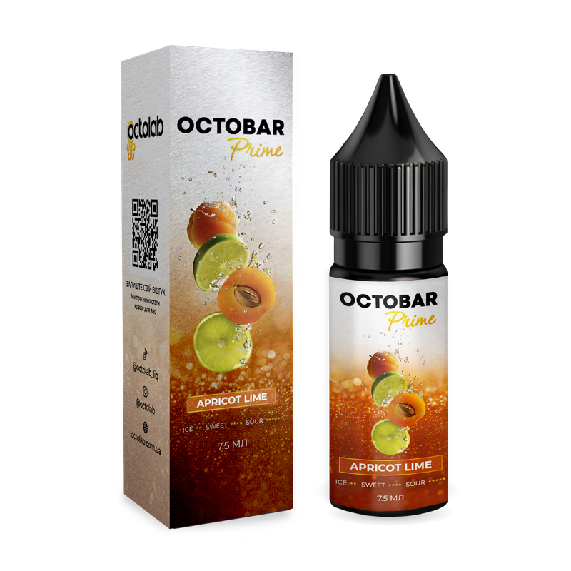 OCTOBAR PRIME15 мл Apricot Lime — рідина для вейпа OCTOBAR