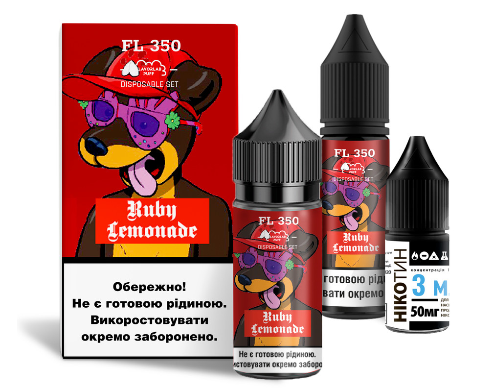 FLAVORLAB FL350 30 мл Ruby Lemonade / Рубіновий лимонад — рідина для вейпа FLAVORLAB