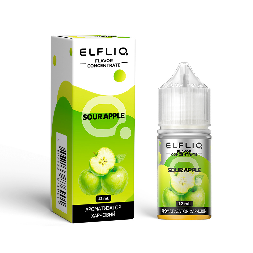 ELFLIQ Flavor Concentrate 30 мл Sour Apple / Кислий яблуко — рідина для вейпа ELFLIQ