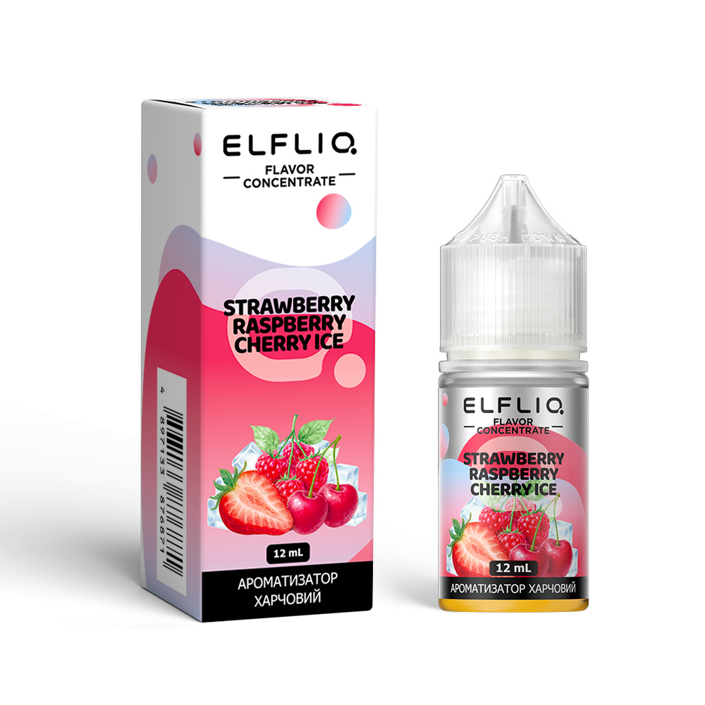 Strawberry Raspberry Cherry Ice / Полуниця малина вишня лід — рідина для вейпа ELFLIQ