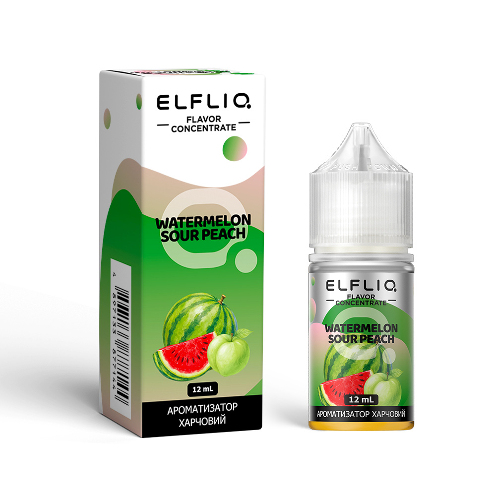 Watermelon Sour Peach / Кавун кислий персик — рідина для вейпа ELFLIQ