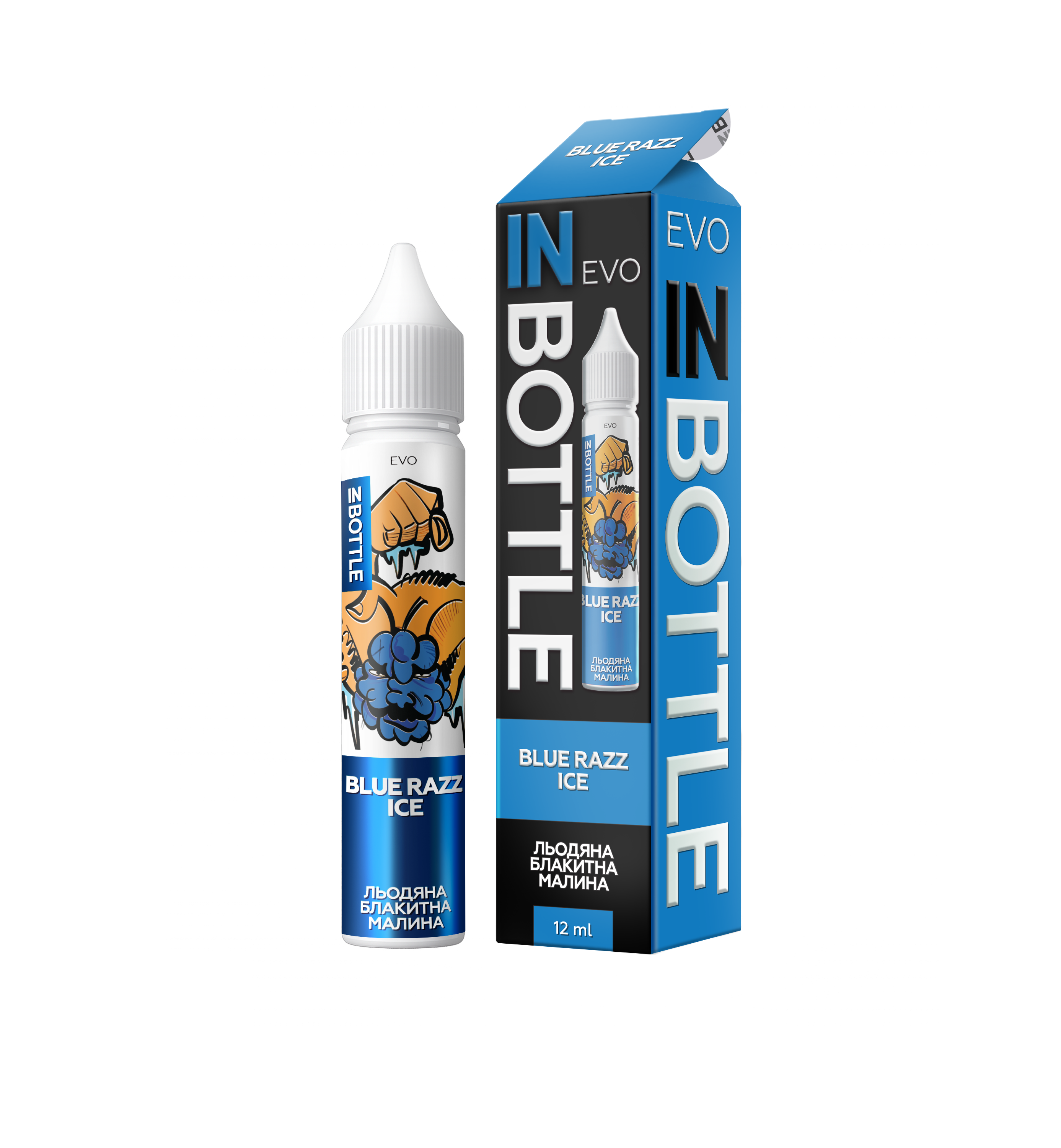 IN BOTTLE EVO 30 мл Blue Razz Ice / Льодяна блакитна малина — рідина для вейпа IN BOTTLE