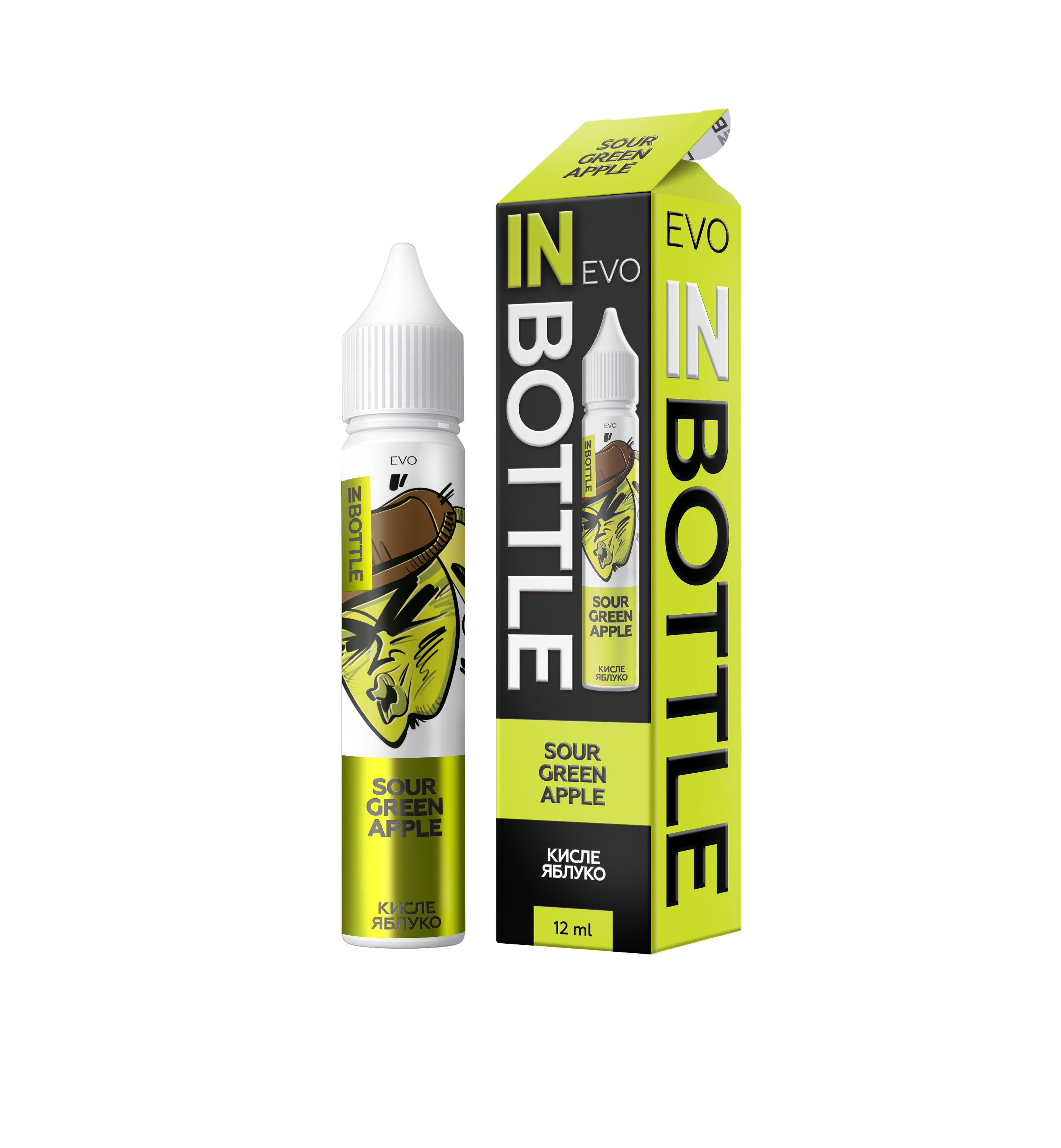 IN BOTTLE EVO 30 мл Sour Green Apple / Кисле зелене яблуко — рідина для вейпа IN BOTTLE