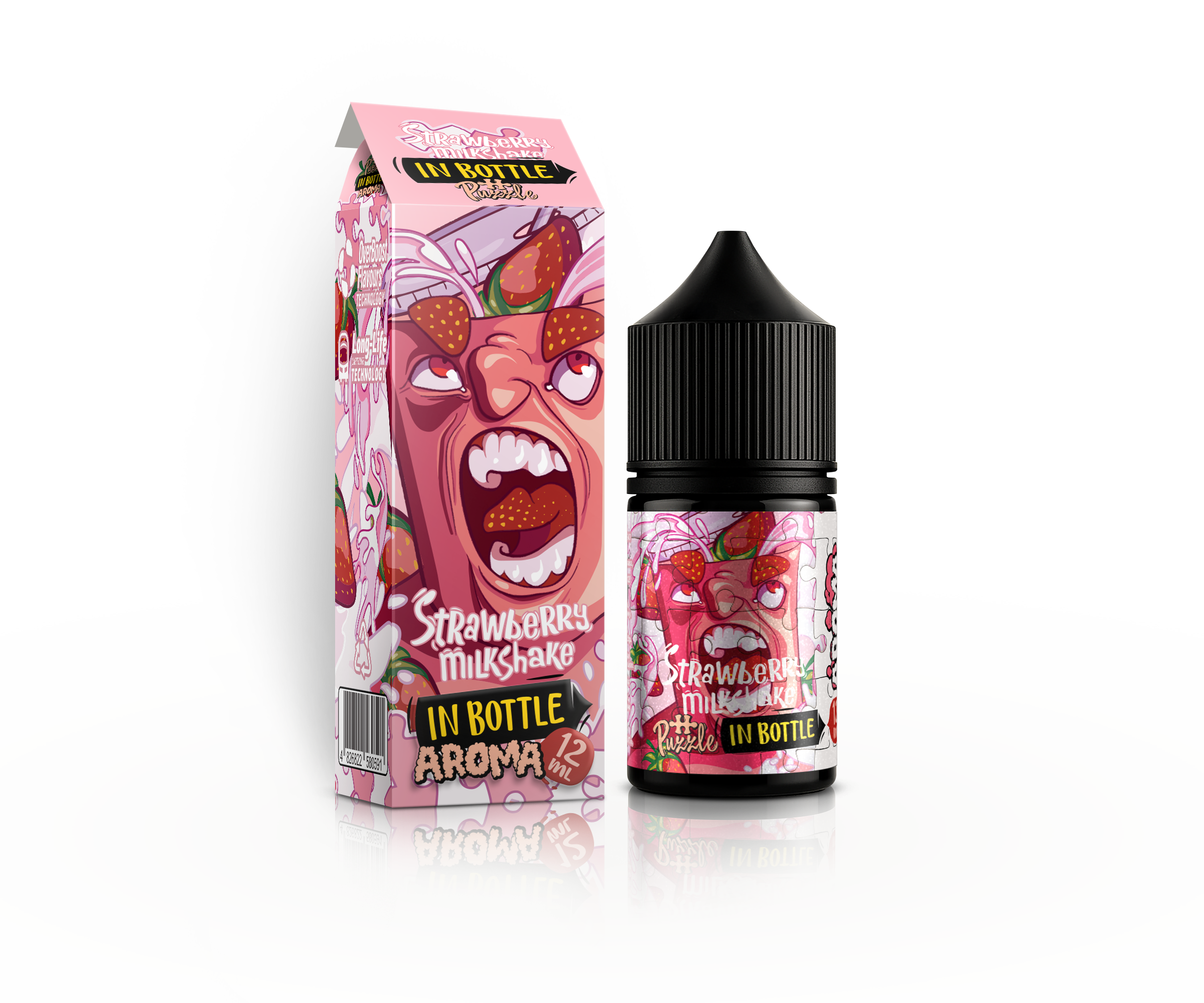 IN BOTTLE InBottle PUZZLE 30 мл Strawberry Milkshake / Полуничний мілкшейк — рідина для вейпа IN BOTTLE