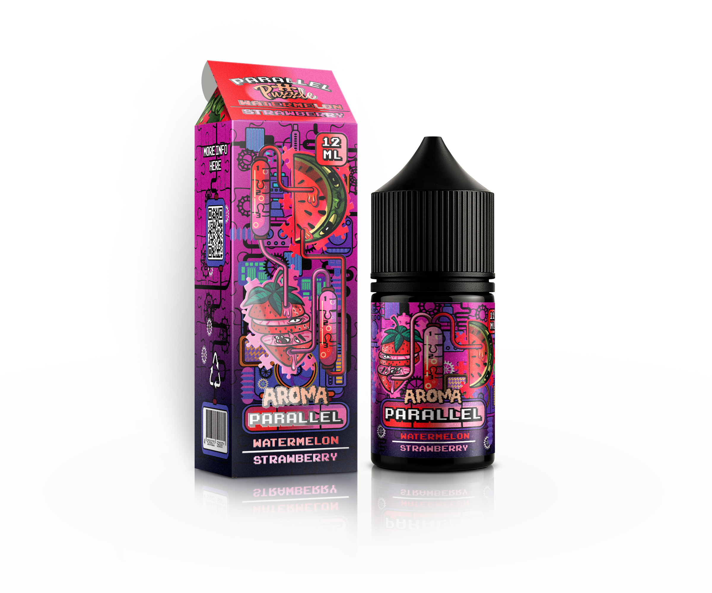 IN BOTTLE PARALLEL 30 мл Strawberry Watermelon / Полуниця кавун — рідина для вейпа IN BOTTLE